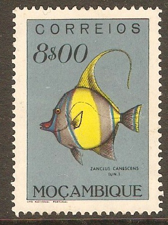 Mozambique 1951 8E Fishes Series. SG457.